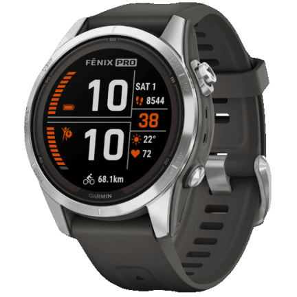 Garmin Fenix 7S Pro Solar Silver / Graphite Band