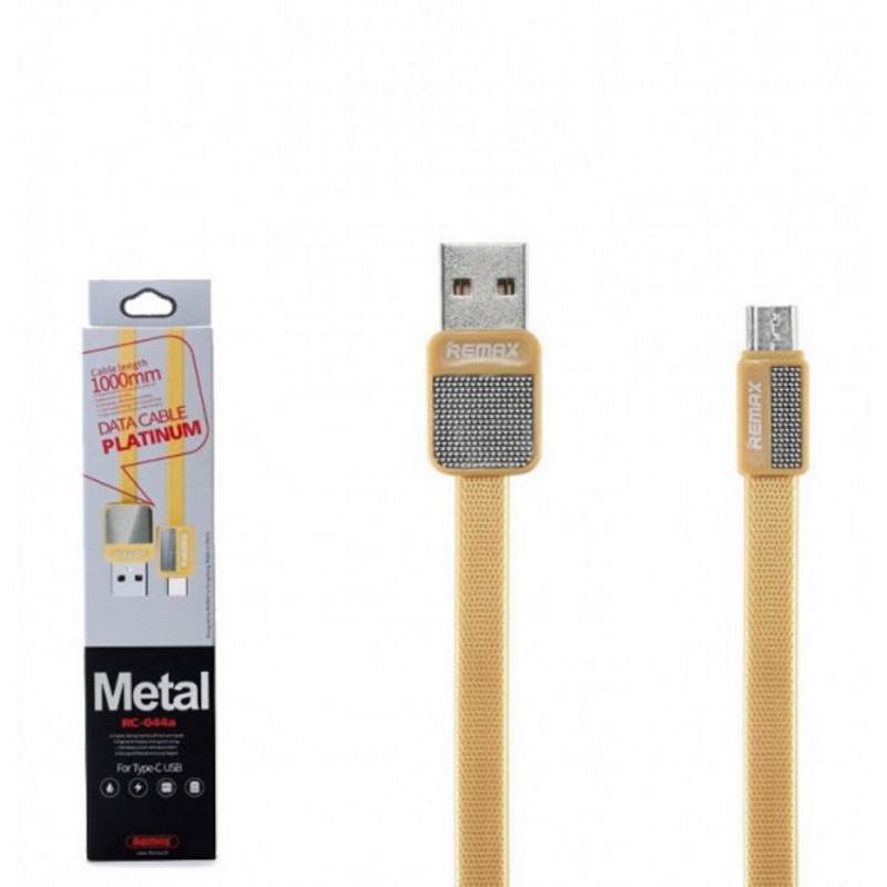 Кабель USB - MicroUSB / Remax RC-044m / 1M / Золотой