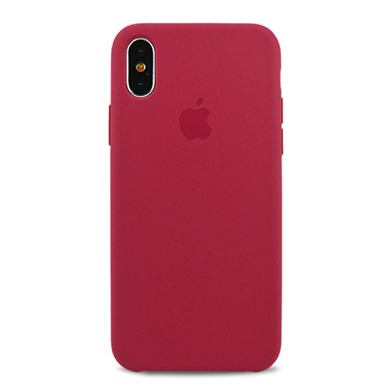Чехол iPhone X/XS Silicone Case Rose Red