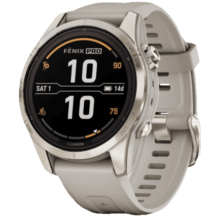 Garmin Fenix 7S Pro Sapphire Solar Soft Gold Light Sand Band Mobilo4ka.ru