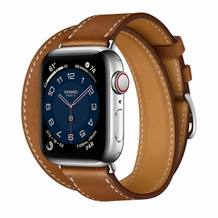 Apple Watch Hermès S6 40mm (Cellular) Silver Stainless Steel Case / Fauve Double Tour