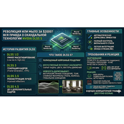 Революция или мыло за $2000? Вся правда о скандальной технологии NVIDIA DLSS 5