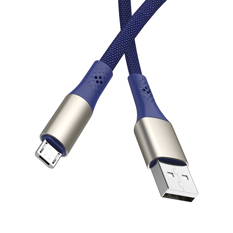 Кабель USB - MicroUSB/ Borofone BU7/ 1M / Синий