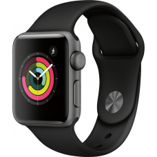 Apple Watch S3 38mm Space Gray Aluminum / Black Sport Band